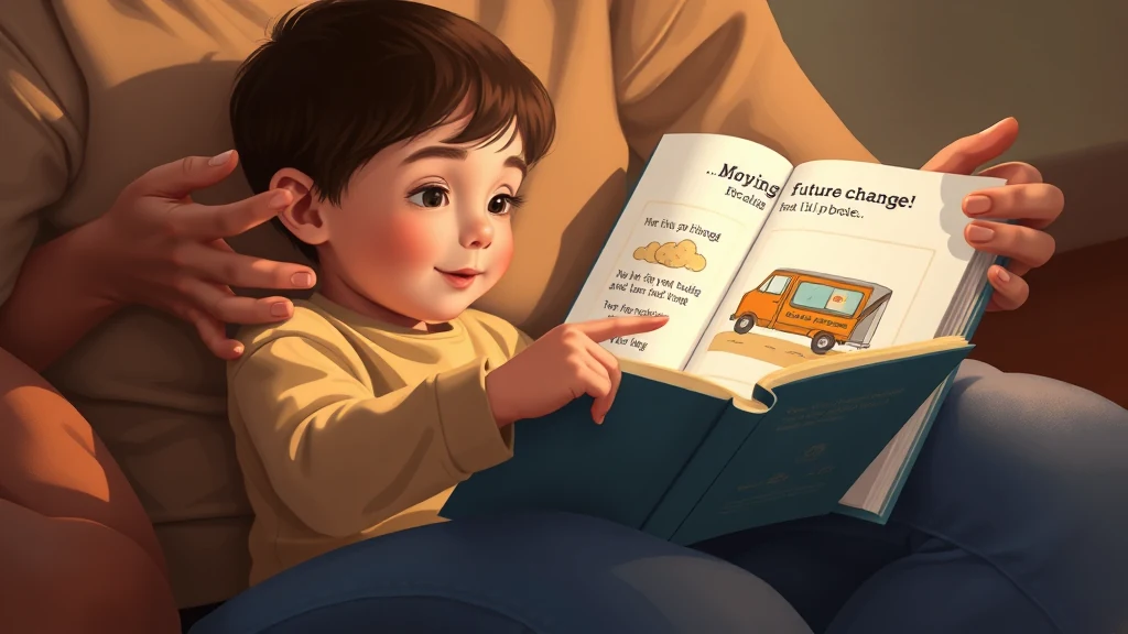 A parent and child reading a personalized storybook together, focusing on the emotional connection and shared moment.
