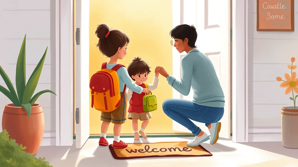 A young child smiling while holding a personalized book about a brave adventure sitting next to their parent.